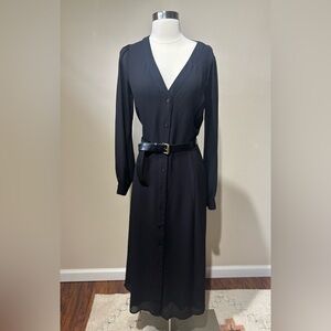 Michael Kors Black Button-Down Dress